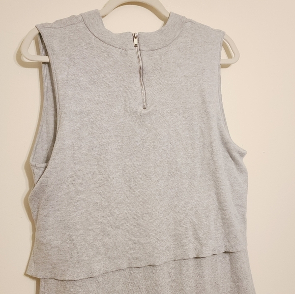 Ripe Maternity Wear | Light Gray Layered Knit Nursing Dress (Size XL) - Picture 13 of 16